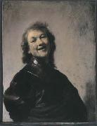 A more cheerful pose, also from ca., REMBRANDT Harmenszoon van Rijn